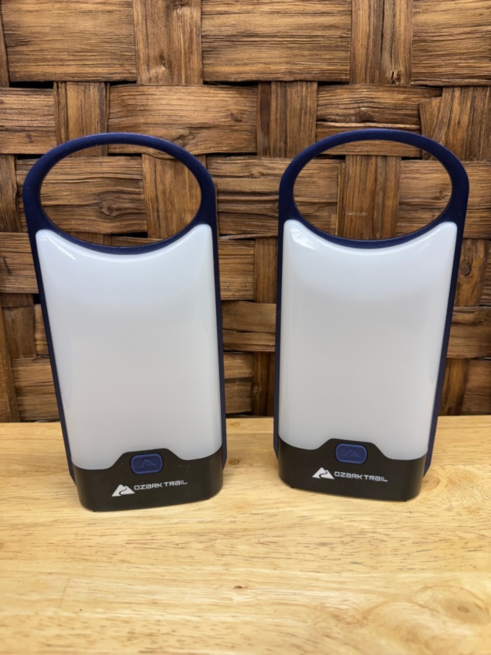 Ozark Trail Navy and White LED Lantern Duo